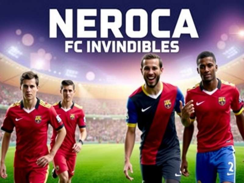 NEROCA FC Invincibles Official Cover NEROCA FC Invincibles game cover with players in red and blue jerseys